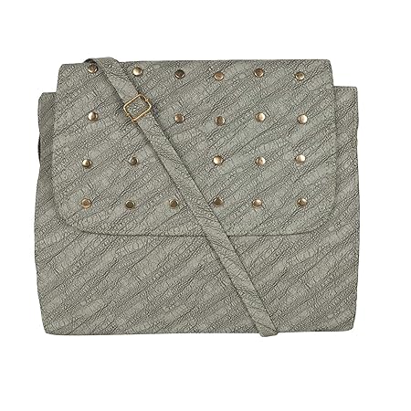 Minkrit Women Pu Leather Green Casual Messenger Sling Bag