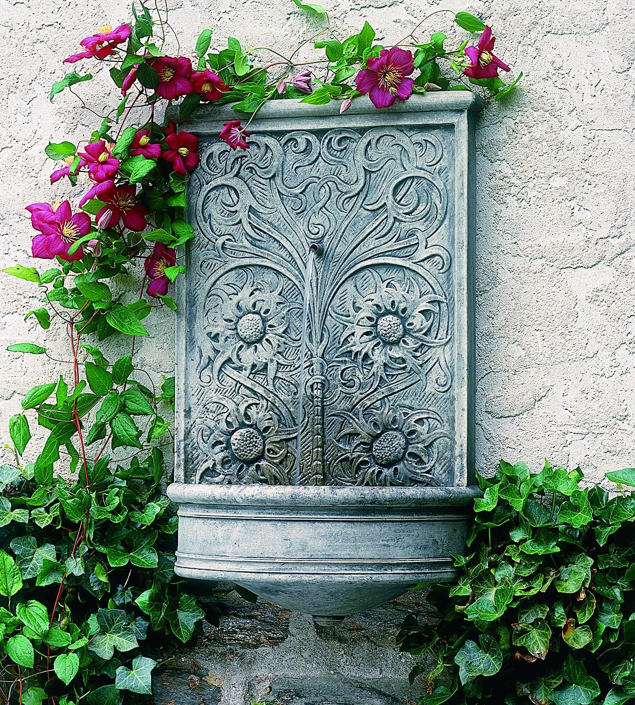Campania International FT-39-TN Sussex Wall Fountain, Terra Nera Finish