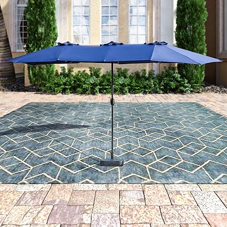 Amazon Com Patiofestival Double Sided Outdoor Umbrella 15x9 Ft