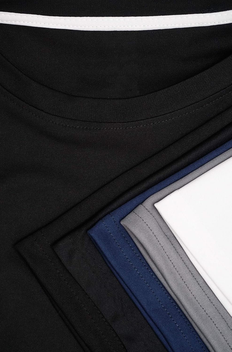 5 Pack: Men’s Dry-Fit Moisture Wicking Active Athletic Performance Crew T-Shirt at  Men’s Clothing store
