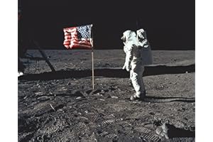 VICTORIA New 8x10 NASA Photo: Buzz Aldrin Plants U.S. Flag on Moon