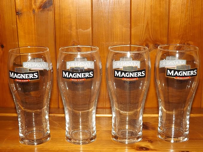 MAGNERS IRISH CIDER PINT GLASS x 4 Amazon.co.uk Kitchen & Home