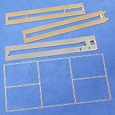 PROGOAL Reusable Full Pickleball Court Stencil Kit for Concrete - 46 Pieces Line Marking Templates with No-Measure Design for Backyard, Driveway, Parking Lot