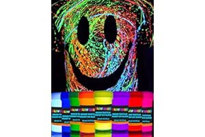 INDIVIDUALL Glow Magic Fabric UV Paint Set - Set of 8 – Neon Textile Black Light Paints - Fluorescent Tie Dye Clothing Color – For Vibrant Glowing Art Projects - Easter Egg Painting 8 x 20 ml / 0.7 fl oz