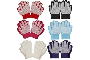 Gilbins Magic-Stretch Gripper Glove, Kids Size, Colorful Set, 6 Pair