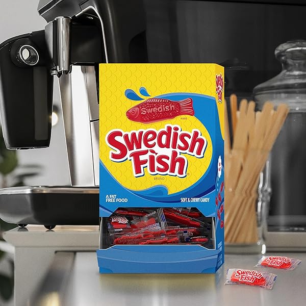 SWEDISH FISH INDIVIDUALLY WRAPPED SOFT & CHEWY CANDY, BULK CANDY, 240 COUNT BOX