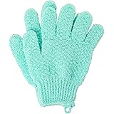 KAKOOI Exfoliating Bath Scrubbing Gloves - Dead skin cells remover(1Pair of Pack,Aquamarine)