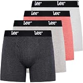 Lee Mens Underwear 4 Pack Boxers for Men Cotton Stretch Boxer Briefs