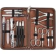 3 Swords Germany - brand quality 16 piece manicure pedicure grooming kit set for professional finger & toe nail care scissors clipper synthetic leather case, Made in Germany