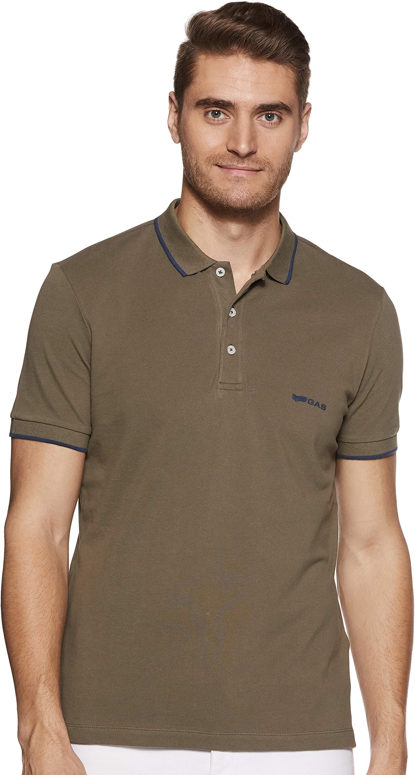 Gas Men's Solid Slim fit Polo