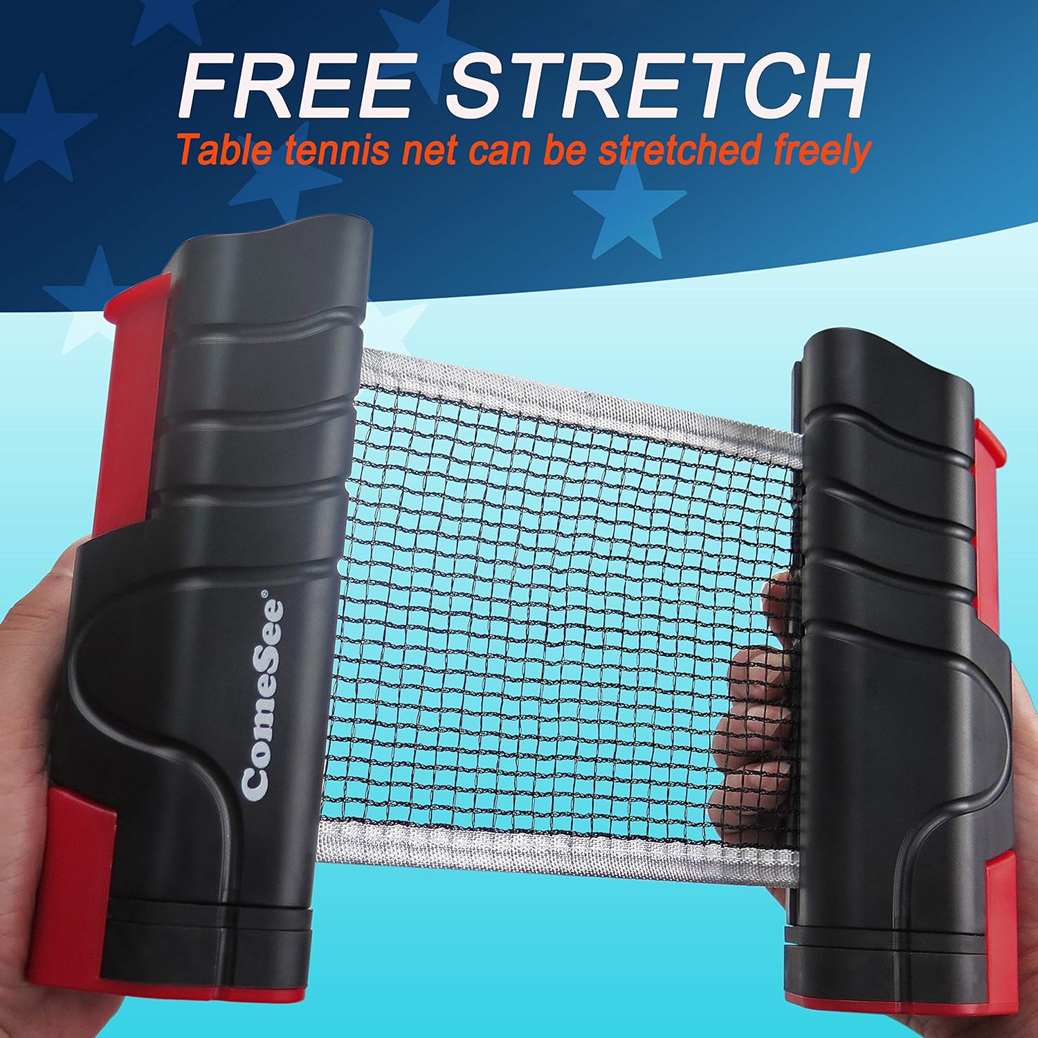 Comesee Retractable Ping Pong Net for Any Table, Table Tennis Nets and Posts Equipment for Replacement (Black) : Sports & Outdoors