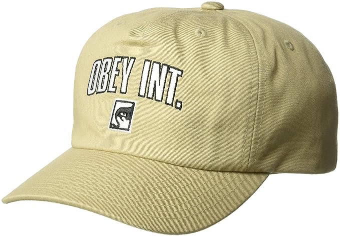 khaki strapback hat