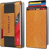 HYTREIX Wallet for Men,RFID Blocking Smart Pop-Up Men's Wallet,with Slim Metal Money Clip and Compact Credit Card Storage