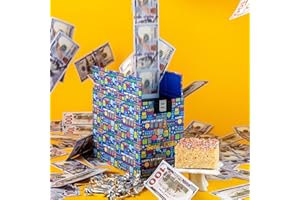 Birthday Billionaire Gift Box by Send A Cake – Ready-to-Gift Music Box with Sweet Caramels & 3" Sprinkle Dot Crispy Cake – No Assembly, Unique Birthday Gift for Women, Men & Kids