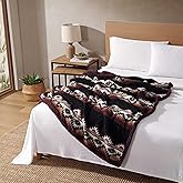 Wrangler - Blanket, Super Soft Bedding with Sherpa Reverse, Yellowstone Inspired Throw Blanket for Couch or Bed (Mountain Fog Brown, 50" x 70")
