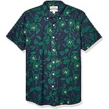 Goodthreads Men's Standard-Fit Short-Sleeve Printed Poplin Shirt