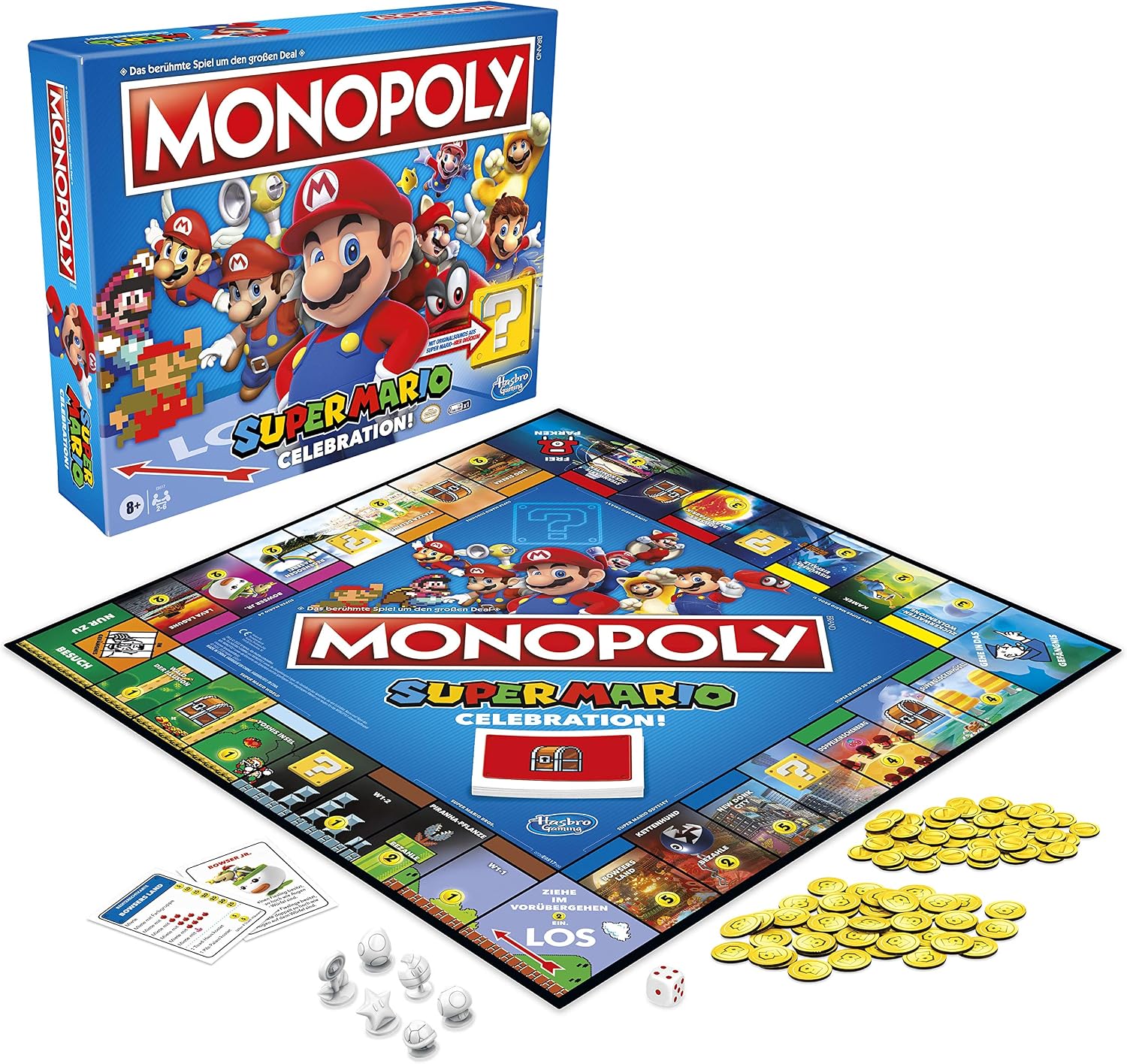 Hasbro Monopoly Super Mario Celebration Board Game for Super Mario Fans from 8 Years with Sound Effects from the Video Game