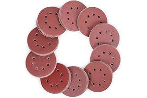 WORKPRO 150 PCS 5 Inch Sanding Discs, Hook and Loop Sandpaper Set, 10 Assorted Grits Including 60, 80, 100, 120, 150, 180, 24