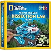 NATIONAL GEOGRAPHIC Frog Dissection Kit Anatomy Lab - Glow in the Dark Synthetic Frog Dissecting Science Lab for Kids with Di