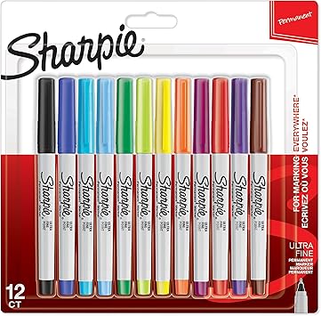 Sharpie 37175 Ultra Fine Point Permanent Markers Assorted Colour