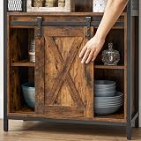 VASAGLE Storage Cabinet Sideboard with Sliding Barn Door LSC089B01 view 2