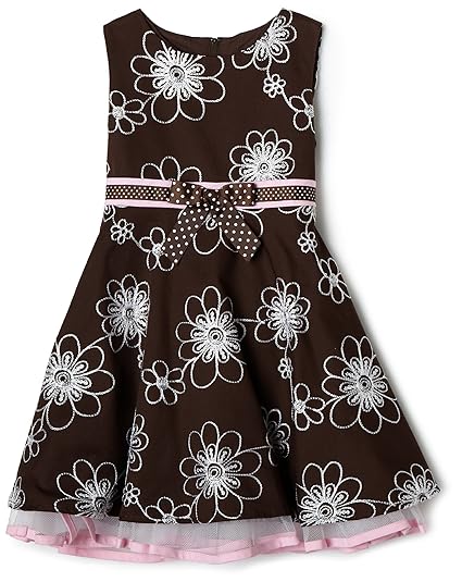 rare editions floral embroidered dress