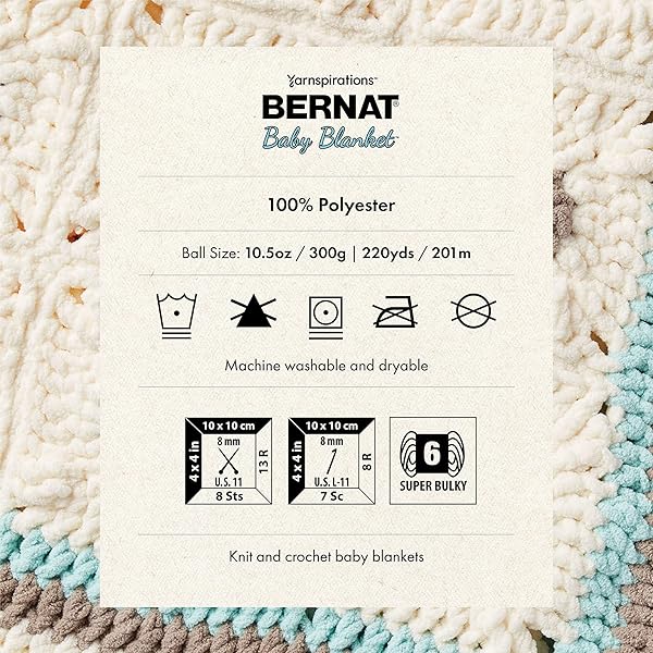 BERNAT BABY BLANKET YARN 300G 10.5 OZ, MISTY JUNG GREEN