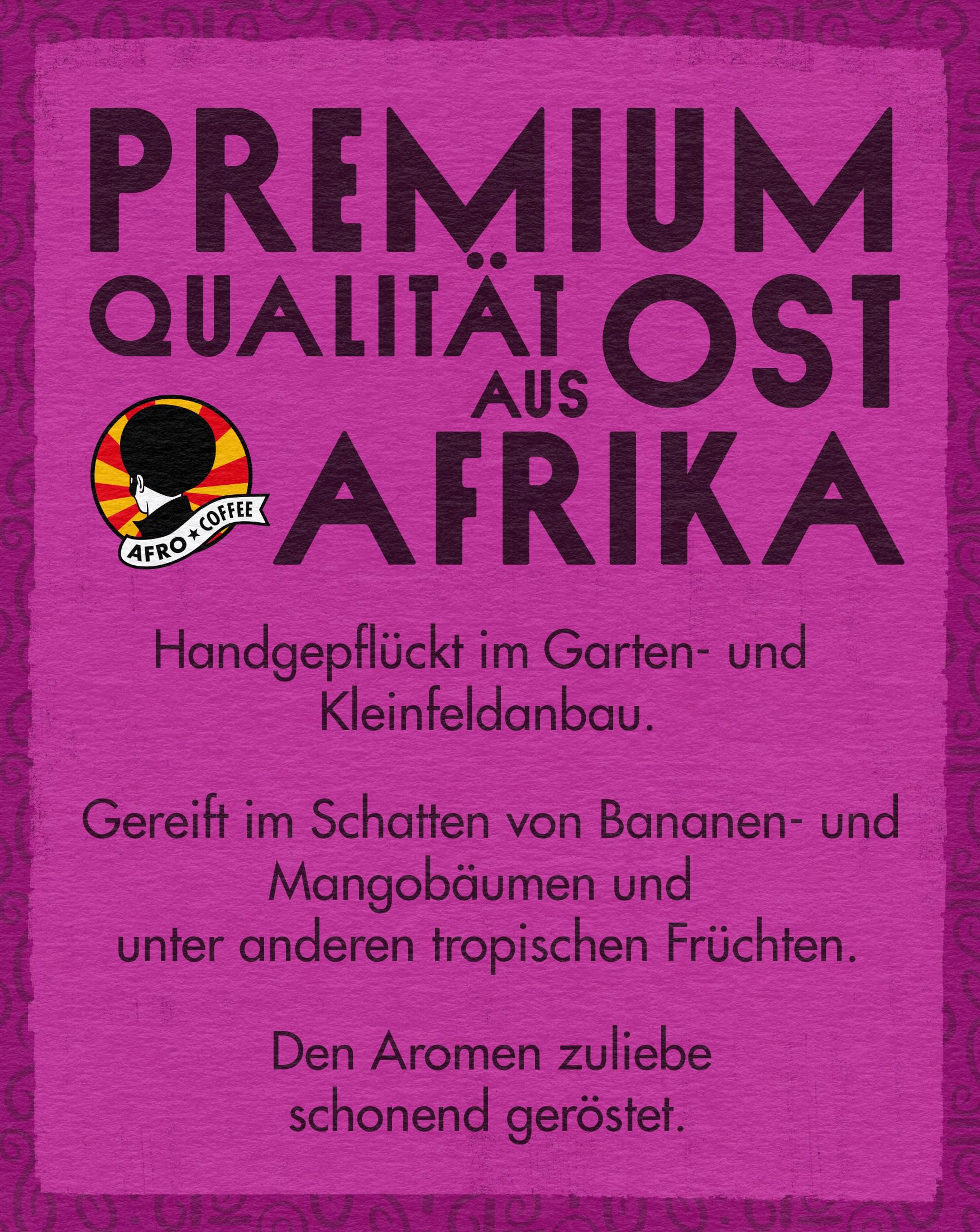 AFRO COFFEE Strong & Earthy I 500g Premium Bio Kaffeebohnen Fairtrade I Arabica & Robusta Bohnen I Bohnenkaffee aus Ostafrika mit nussiger Note I Kaffee Bohnen handgepflückt, dunkel geröstet, säurearm 6