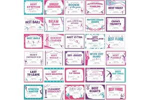 EYxsaxenk Gymnastics Achievement Award Certificate - 60Pcs End of Season Ceremony Award Artistic Rhythmic Gymnastics Championship Paper Achievement Certificate Student Reward Teacher Motivation Supply