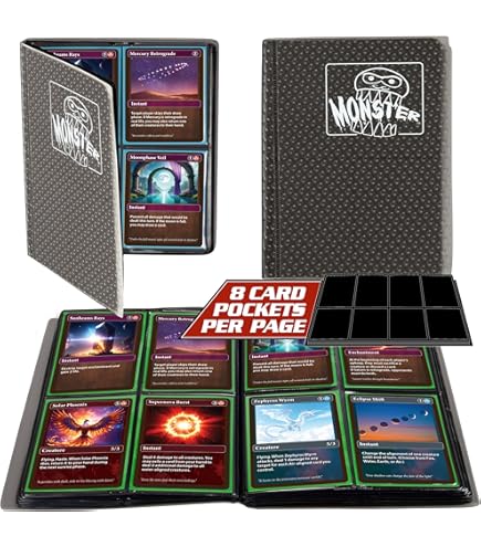 Amazon.com: Monster 9 Pocket Trading Card Album- Holofoil Red