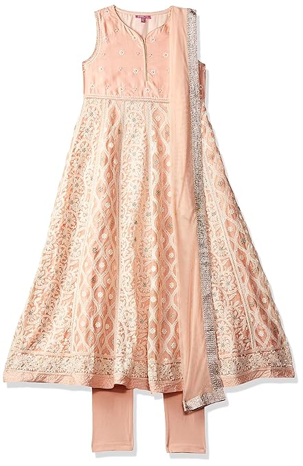 Girl's Cotton Salwar Suit Set (128543_Peach_7)