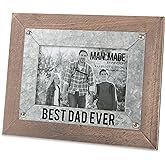 Pavilion Gift Company - Best Dad Ever - Wood and Metal 4x6 Picture Frame