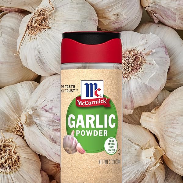 MCCORMICK GARLIC POWDER, NON GMO, MADE FROM FRESH, WHOLE GARLIC CLOVES, FOR BRINGING CONSISTENT FLAVOR TO MEALS & RECIPES, 3.12 OZ