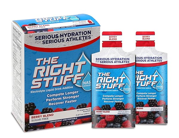 THE RIGHT STUFF ELECTROLYTE DRINK CONCENTRATE – 10 POUCH BOX – BERRY BLEND
