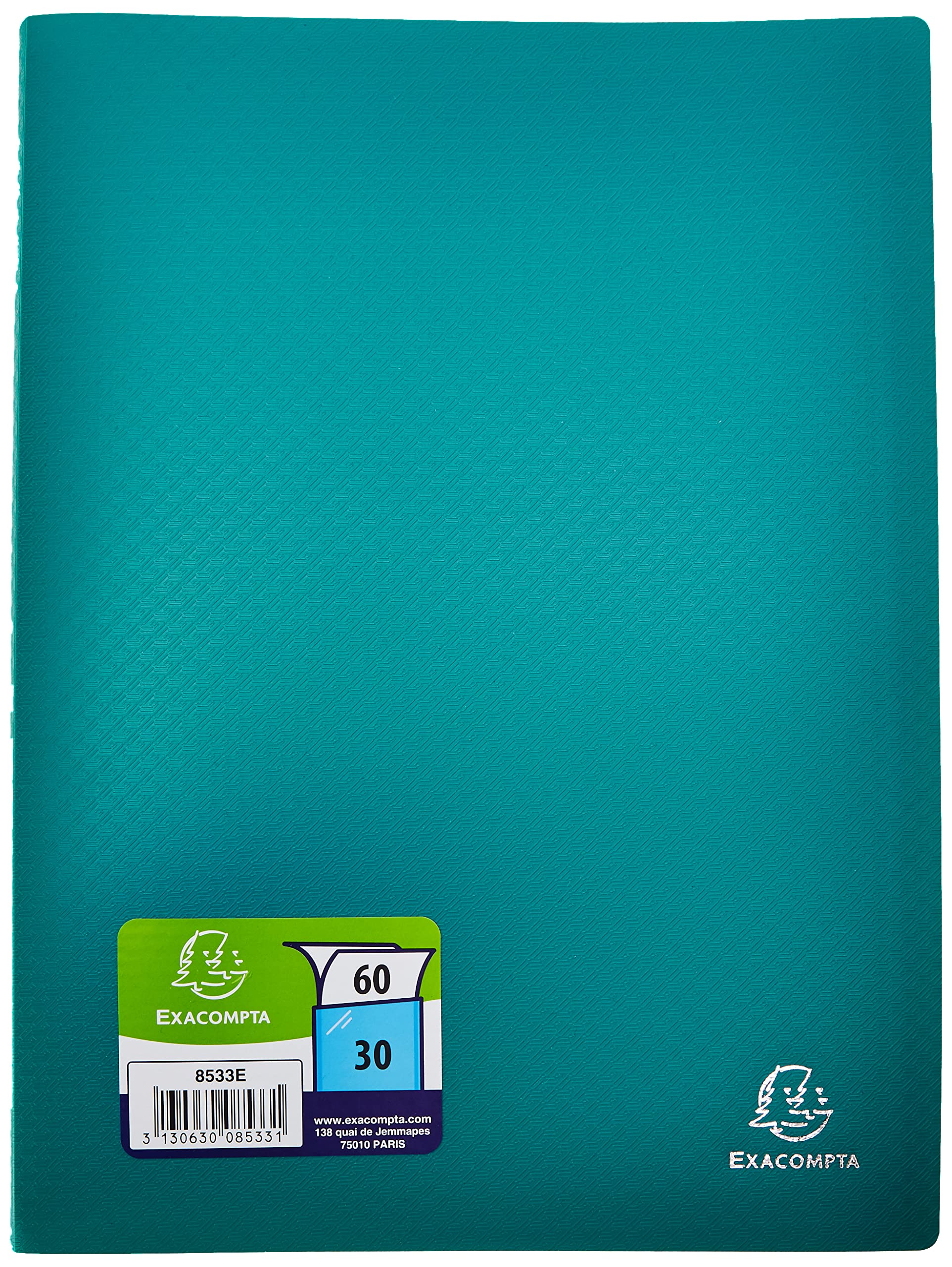 Exacompta - Ref 8533E - Soft PP Display Book - Suitable for A4 Documents, Made from Polypropylene, Lightweight, 30 Pockets, 60 Viewing Pages - Green Cover