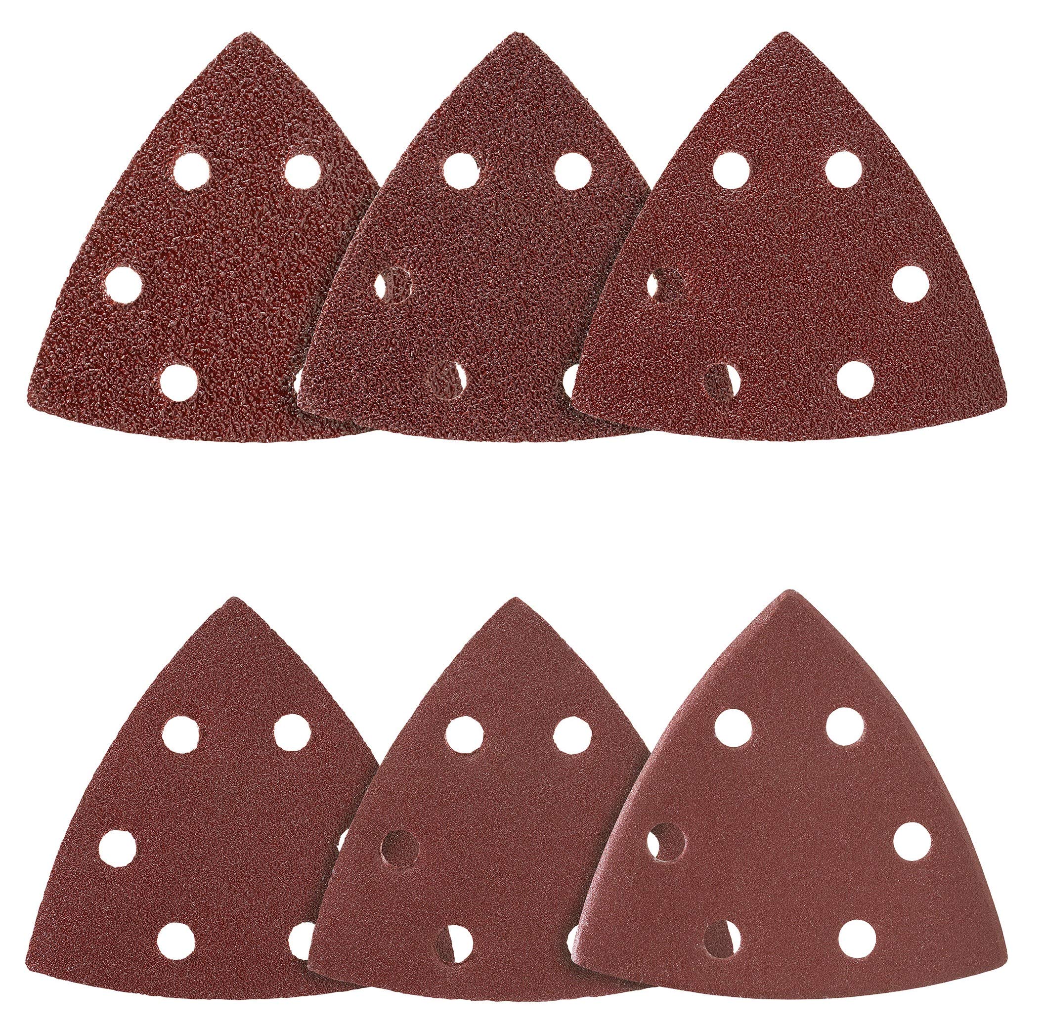Delta Triangle Sanding Sheets | 50pcs | 6-Hole | 93x93x93mm | Grit 120 | for Delta & Multi-Sanders