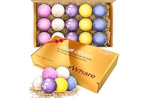XWHARE 15 XXL Bath Bombs for Women Relaxing - Handmade Kids Bath Bomb Set with Shea, Coco Butter & Essential Oil for Skin Moisturizing - Perfect for Bubble Spa Bath - Gift for Her/Him, Girls, Wife, Mother