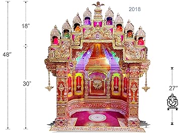 Buy Utsavi Eco Friendly Durga Decoration Copper Temple 30 Inch