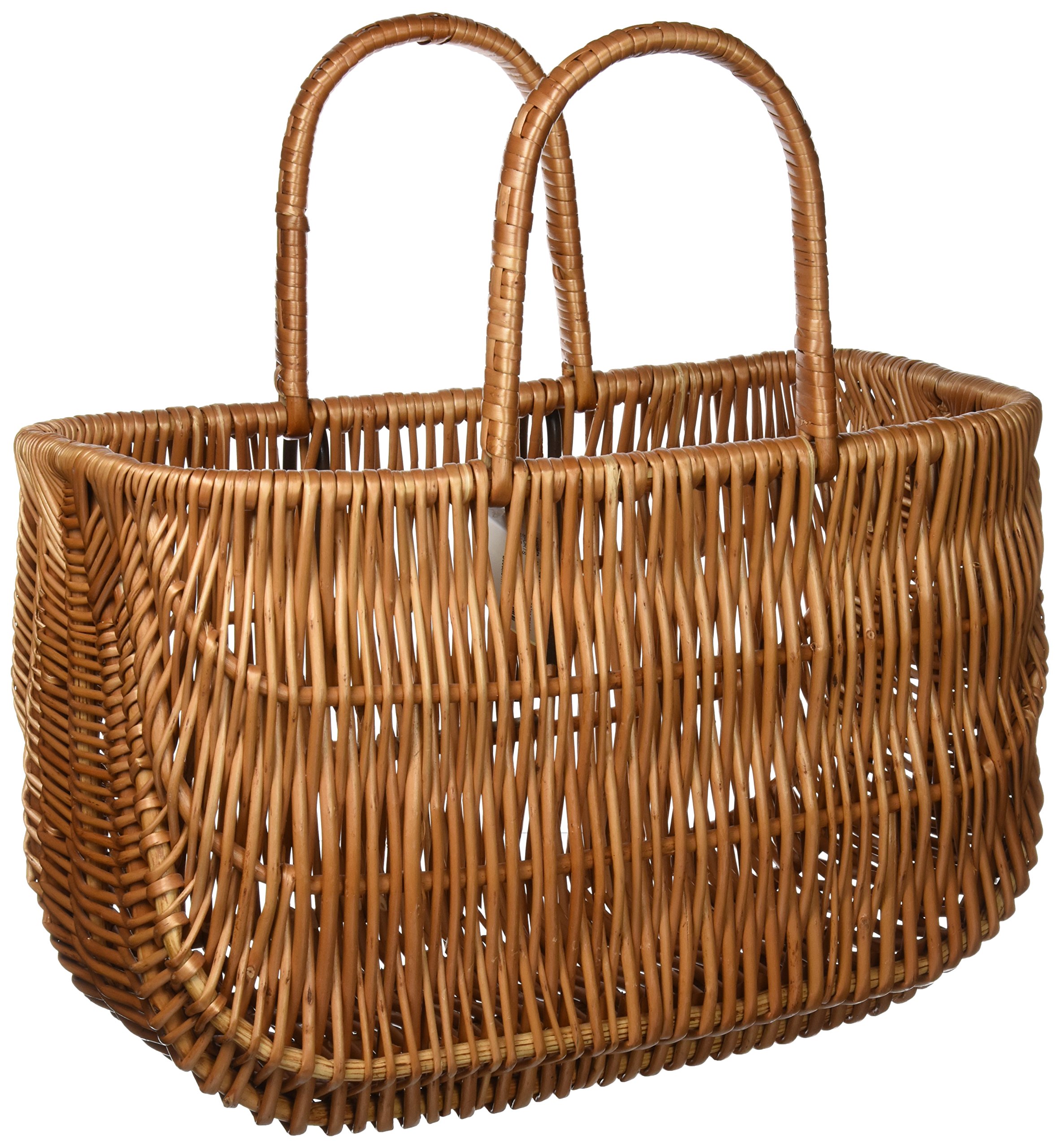 Basil Frame Mount Wicker Basket, Natural Brown - 42x20x26 cm