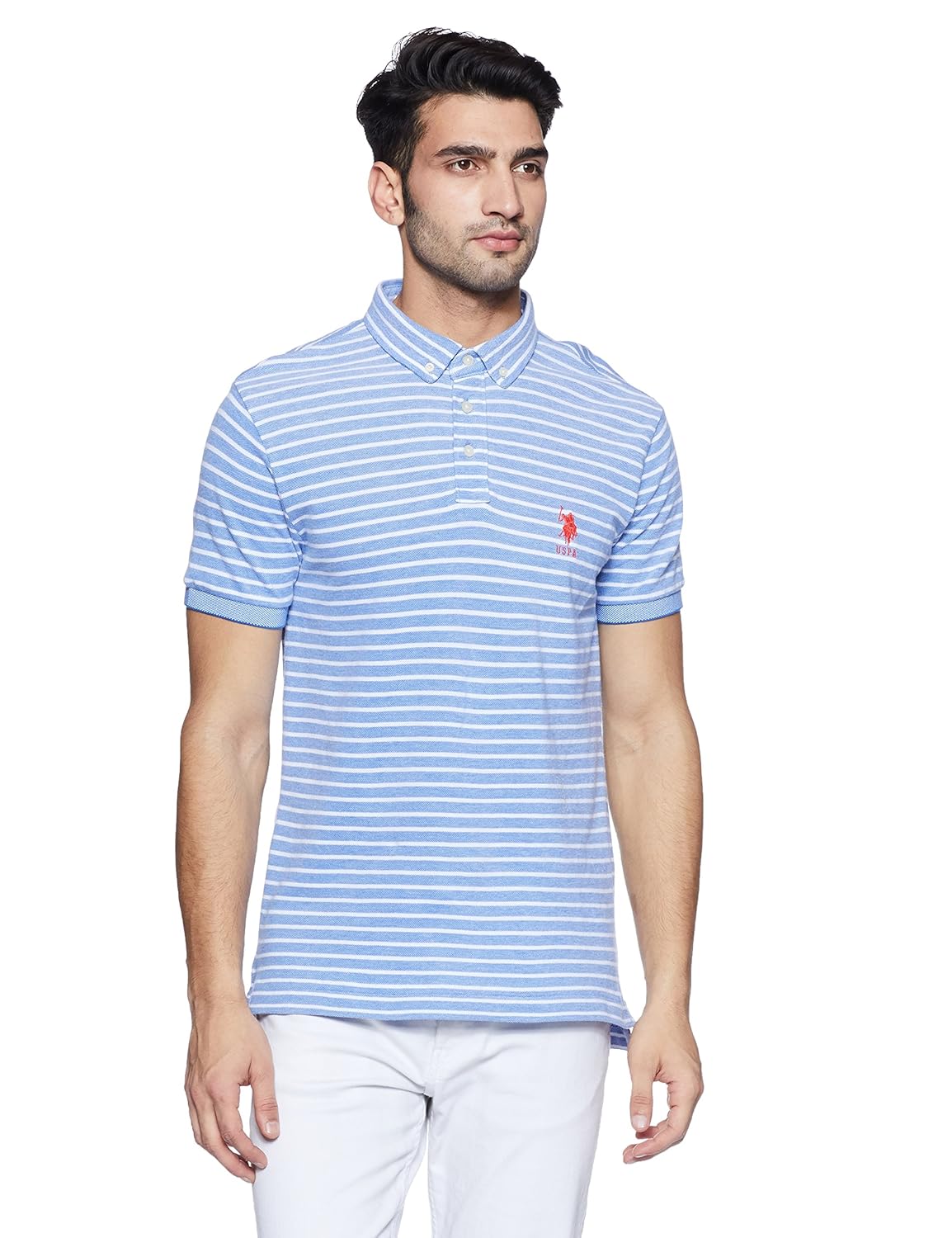 us polo association men's striped regular fit polo