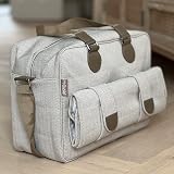 My Babiie Changing Bag Tote Oatmeal Herringbone - Insulated Bottle Holder, Mat view 8