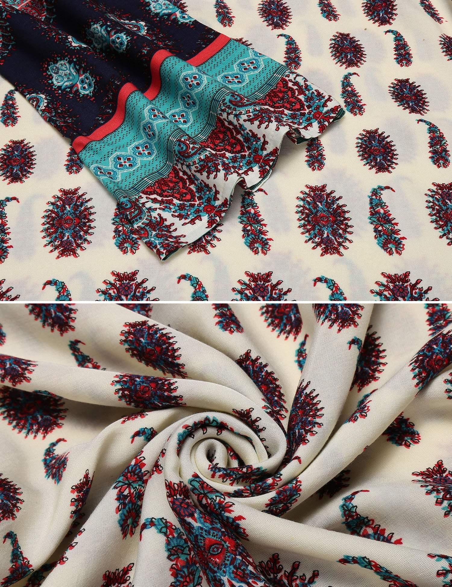 Meaneor Women Bohemian Vintage Printed Ethnic Style Loose Casual Tunic Dress Beige L