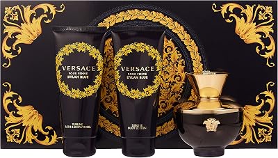 Versace Dylan Blue Femme EDP 100ml Set with Shower Gel, Body Lotion & Bag