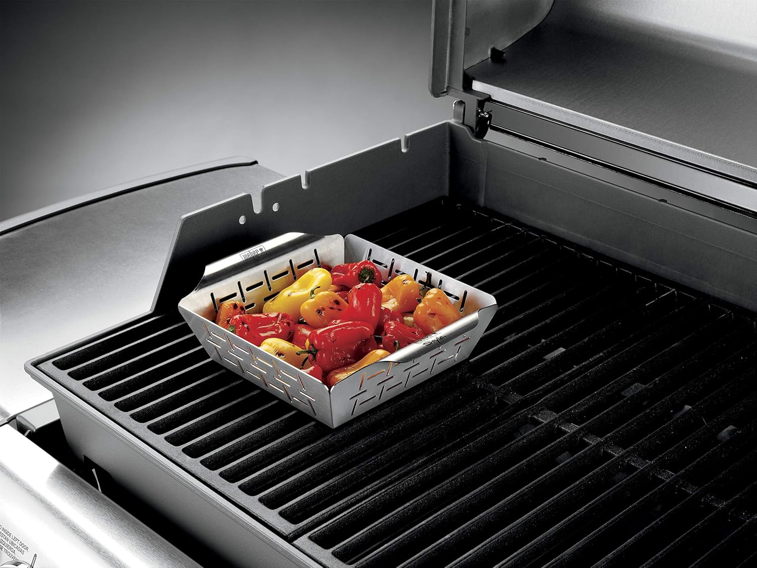 Weber Deluxe Grill Basket, Small (24 x 19cm), Heat Resistant & Dishwasher Safe BBQ Grill Pan Made of Stainless Steel - Image 4