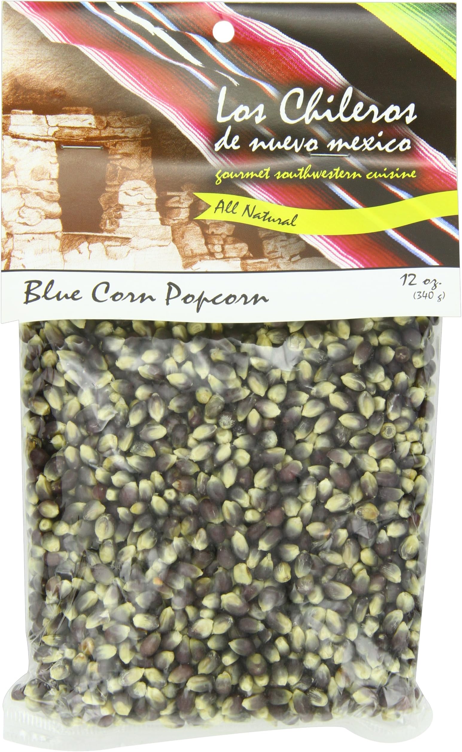 Los Chileros Blue Corn Popcorn Kernels, 12 Ounce