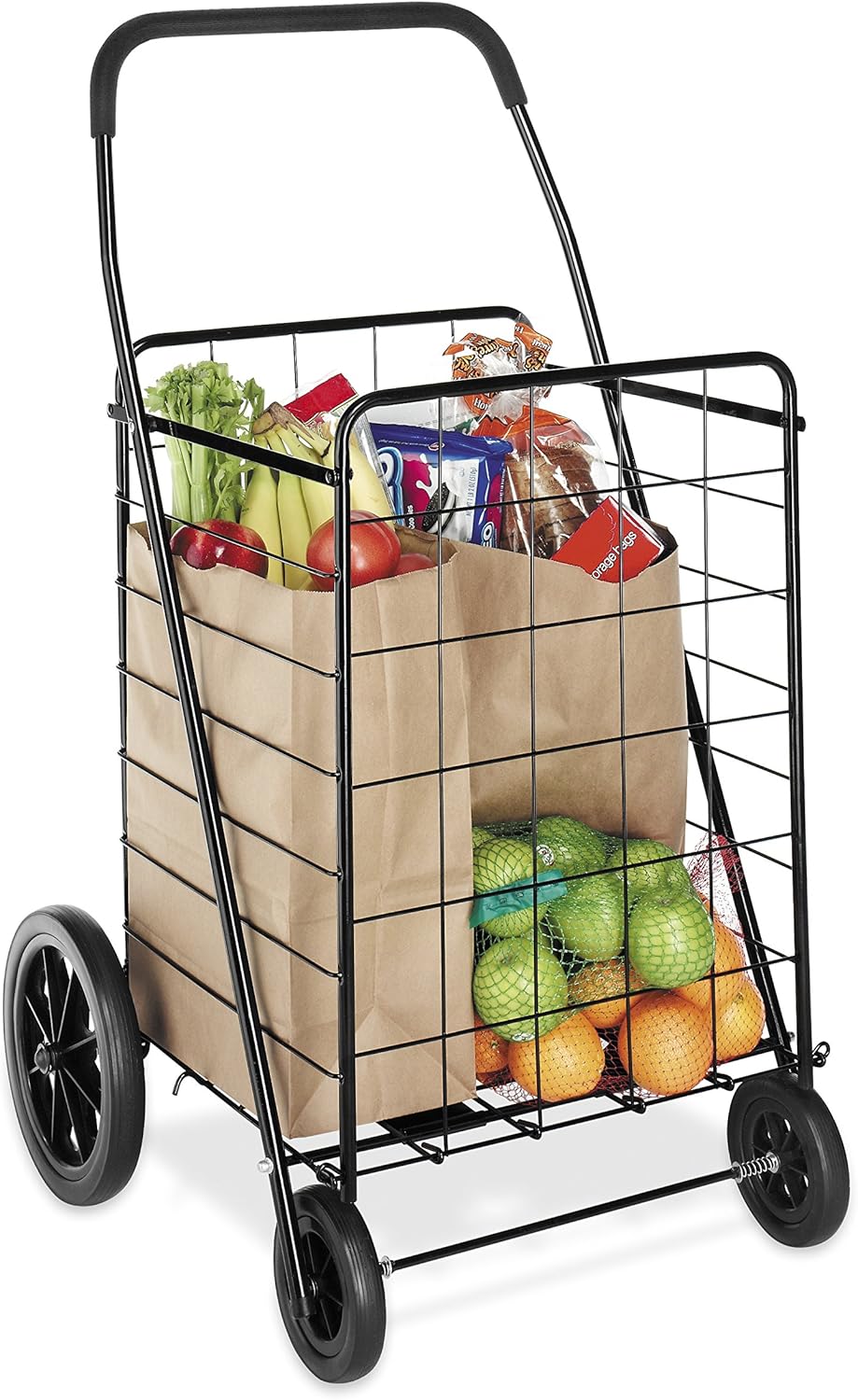 Whitmor Deluxe Utility Cart, Extra Large, Black: Home & Kitchen