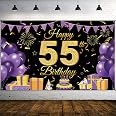 Wiipenex Banner Zum 75. Geburtstag – 180x110 Cm, Polyester, Mit Schwarzen Rosen-Design, Inkl. Aufhängebändchen