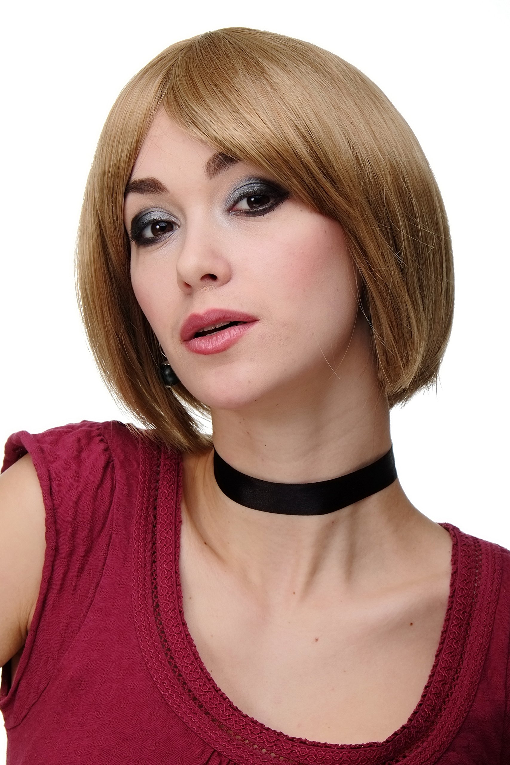 WIG ME UP 703-19 Lady Quality Wig short Page Bob fringe bangs dark ashblond ashen blond