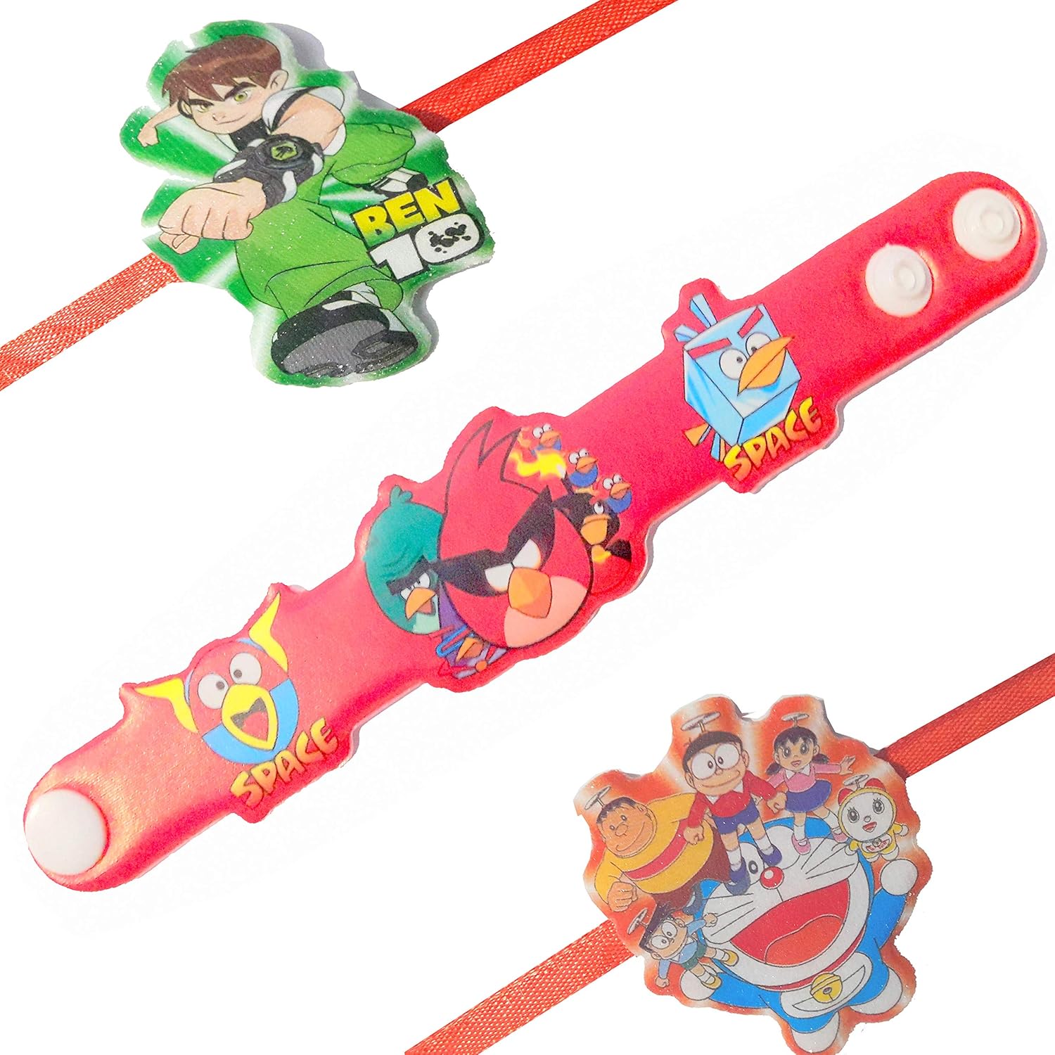 set of multi colour kids rakhi