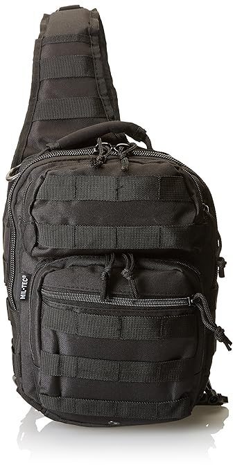 title=Marsupio Incursore Tattico Monospalla Nero Lrg Attacchi molle MilTec